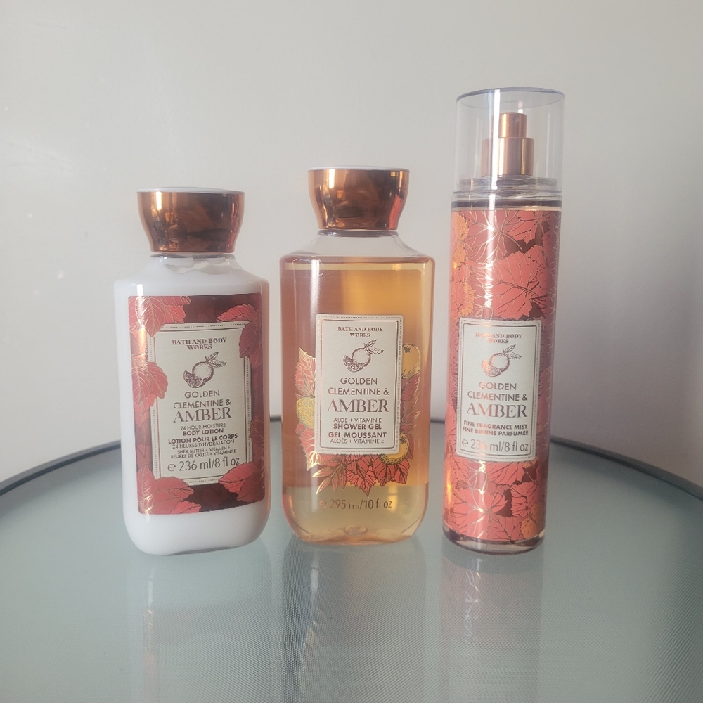 Golden clementine & amber set
